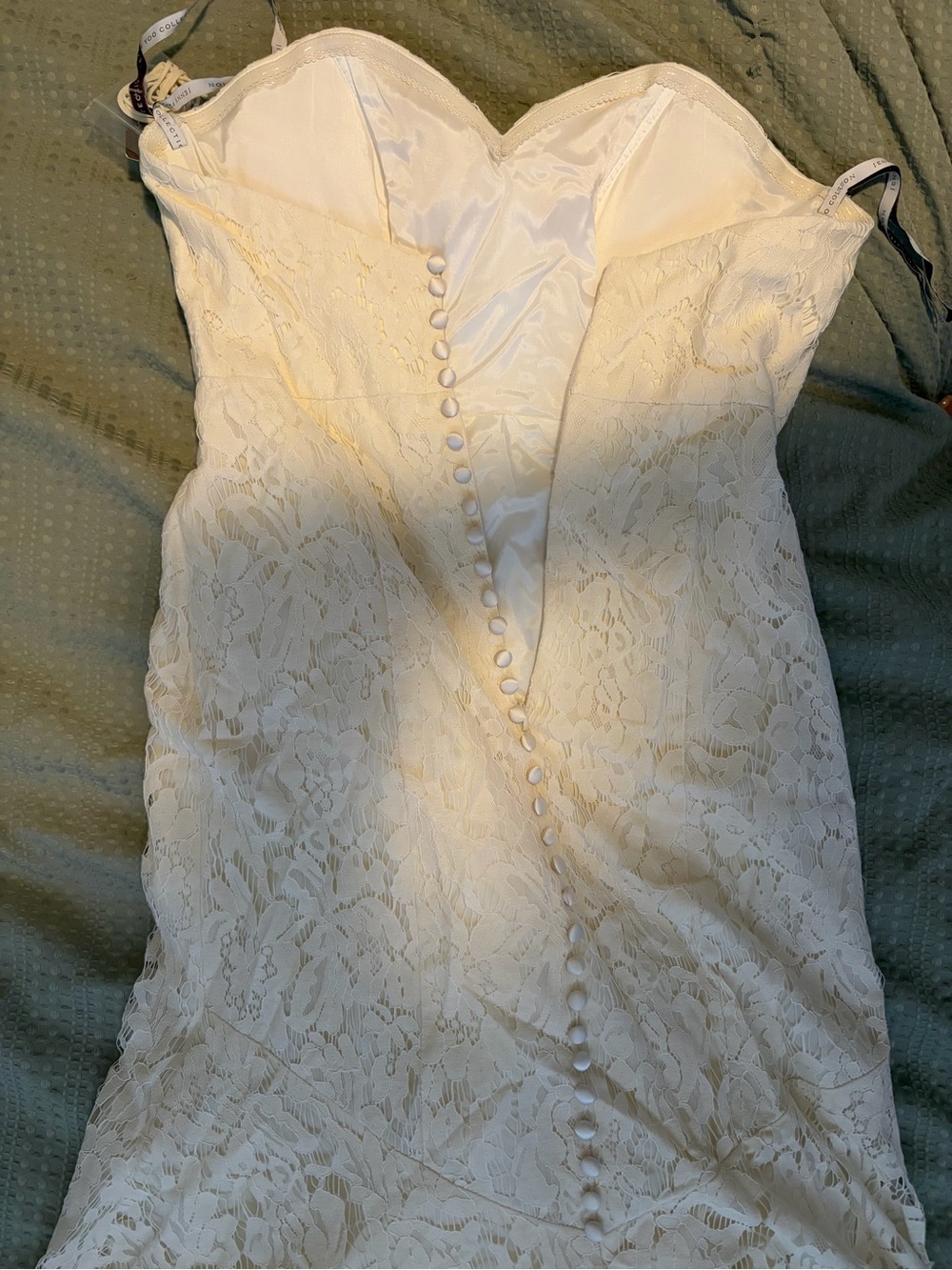 Jenny Yoo Strapless Lace Sweetheart Dress in Ivory - Picture 3 of 3